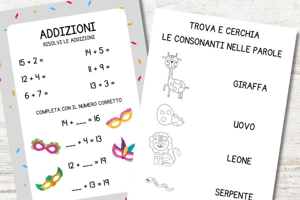 Schede Didattiche Prima Elementare Pdf Mille Libri Per Bambini