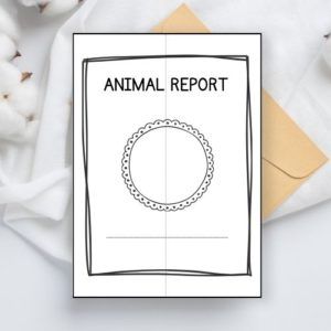 animal report template lapbook in inglese sugli animali