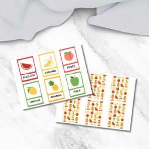 flashcards frutta in italiano da stampare