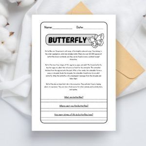 lettura e comprensione in inglese sulle farfalle