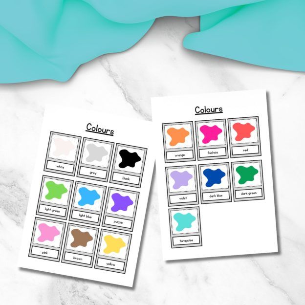 colours flashcards