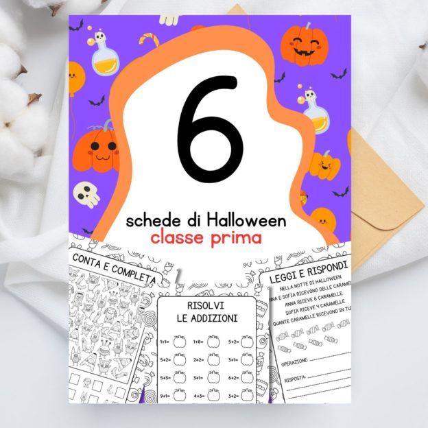 schede didattiche matematica halloween classe prima