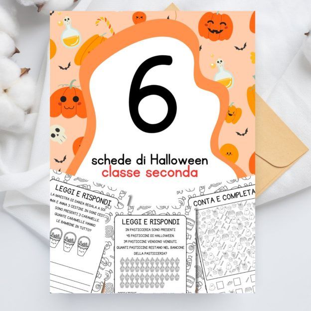 schede didattiche halloween matematica classe seconda