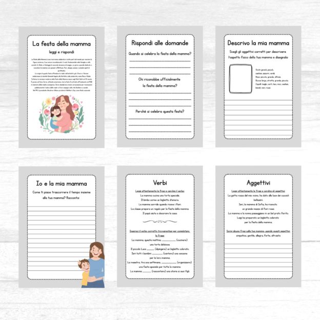 Schede didattiche festa della mamma per la classe seconda della scuola primaria - immagine 2